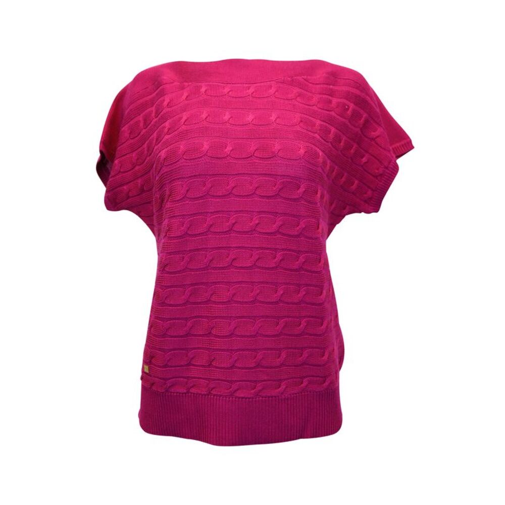 Lauren Ralph Lauren Knitted Top in Pink Cotton